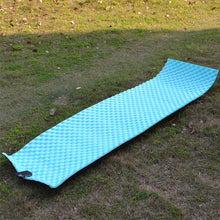 Load image into Gallery viewer, Foam Backed Blue Camping Mat