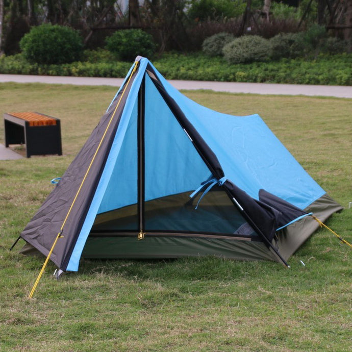 Ultralight Single Layer Blue 1-2 Person Camping Tent